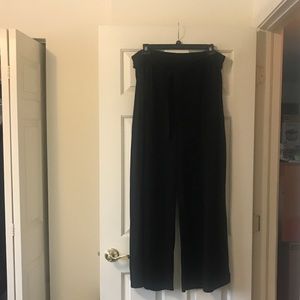 🖤Black Plus Size Wise Leg Pants🖤